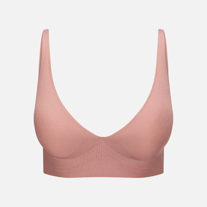 Cozylea Comfort Bra in Blush, seamless and wireless, front view