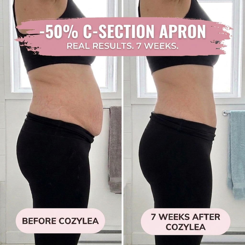 Before and after results, 7 weeks with Cozylea