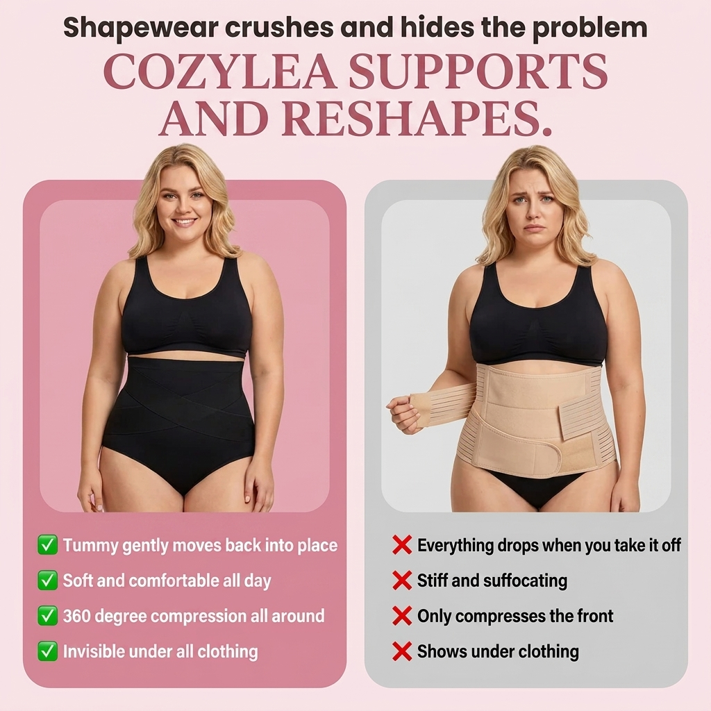Cozylea supports and reshapes compared to regular shapewear