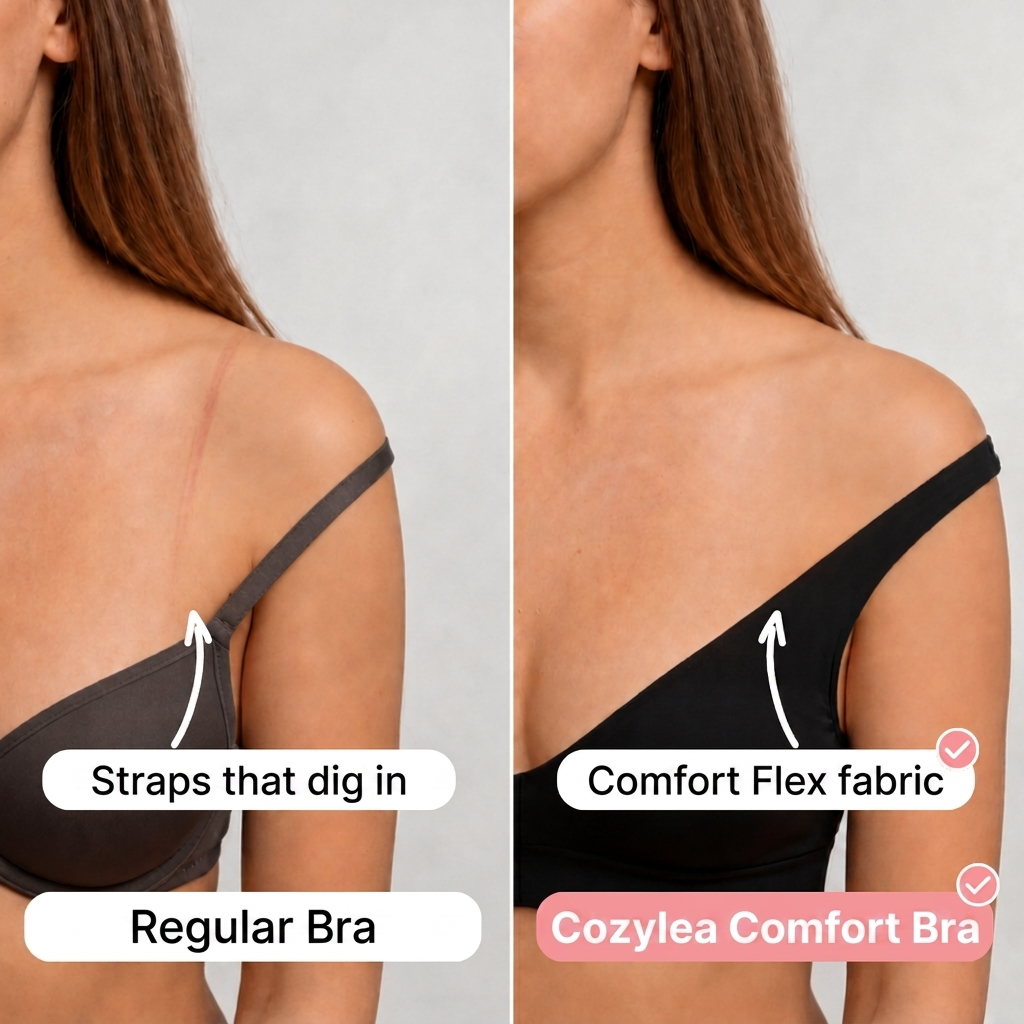 Straps that dig in compared to the Comfort Flex fabric of the Cozylea Comfort Bra