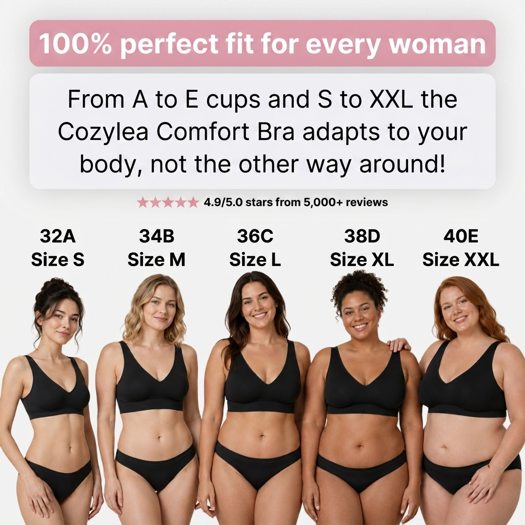 100% perfect fit for every woman, from A to E cups and sizes S to XXL