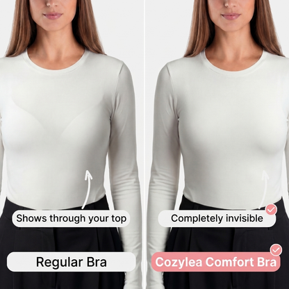 A regular bra shows through your top, the Cozylea Comfort Bra stays completely invisible