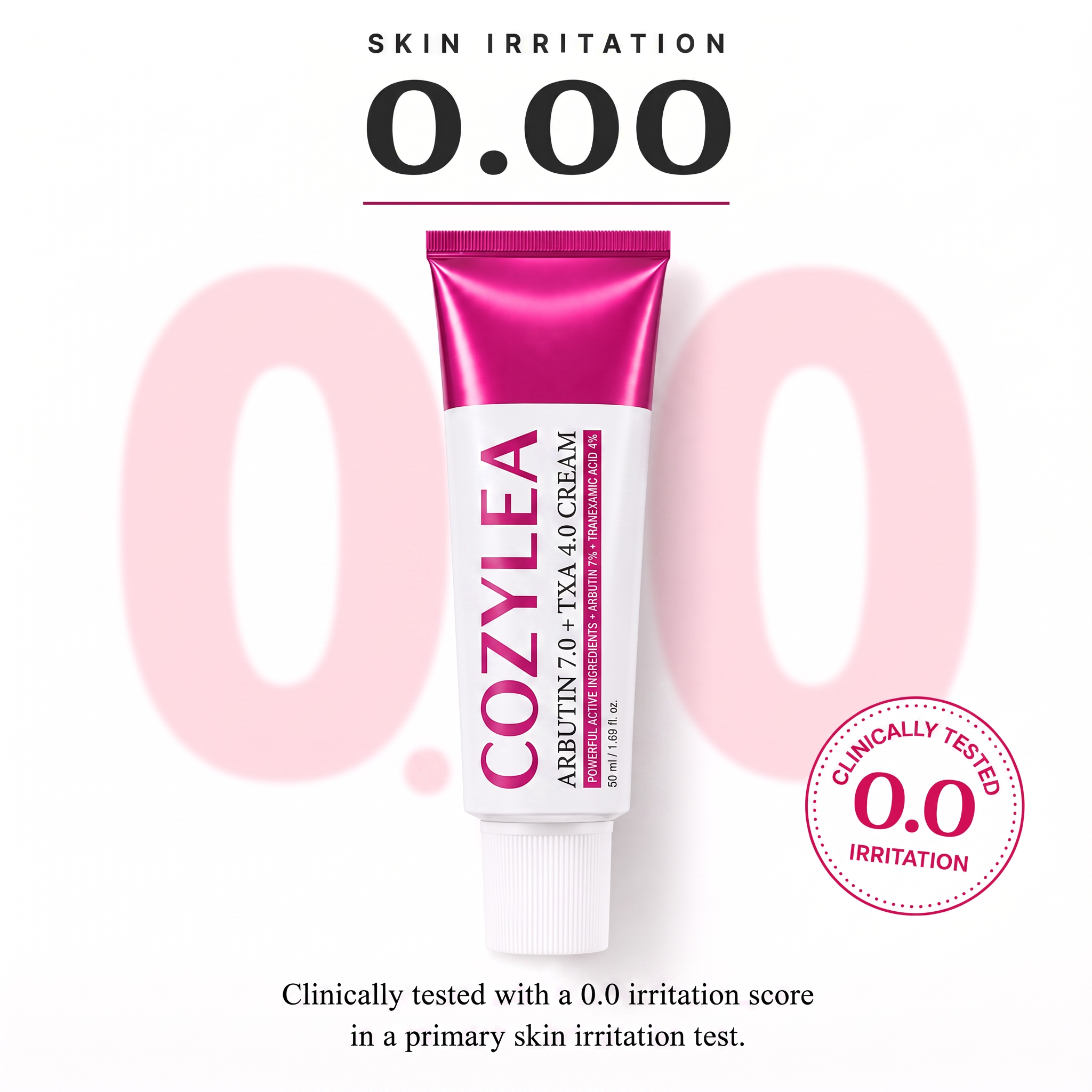 Clinically tested with a 0.0 irritation score in a primary skin irritation test